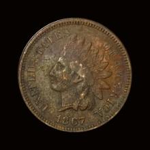 1867 Indian Head Cent LIGHTLY CIRCULATED