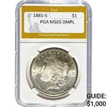 1881-S Morgan Dollar PGA MS65 DMPL
