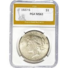 1927-S Peace Dollar PGA MS63