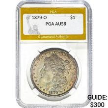 1879-O Morgan Silver Dollar PGA AU58