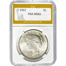 1922 Peace Dollar PGA MS65