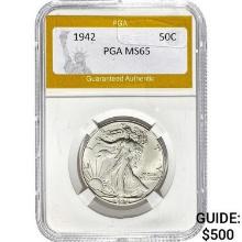1942 Walking Liberty Half Dollar PGA MS6