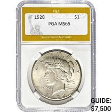 1928 Peace Dollar PGA MS65
