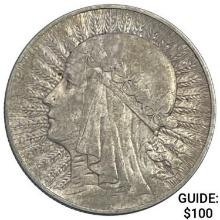 1933 Poland Silver 5 Zlotych CLOSELY UNCIRCULATED
