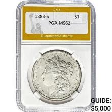 1883-S Morgan Silver Dollar PGA MS62