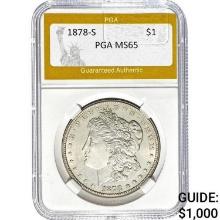 1878-S Morgan Dollar PGA MS65