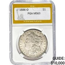 1886-O Morgan Silver Dollar PGA MS63