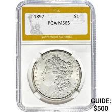 1897 Morgan Silver Dollar PGA MS65