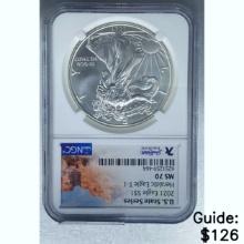 2021 Silver Eagle NGC MS 70