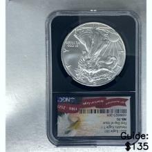 2021 Silver Eagle NGC MS 70