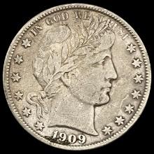 1909-S Barber Half Dollar LIGHTLY CIRCULATED