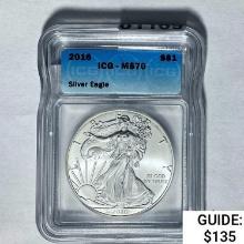 2016 Silver Eagle ICG MS70