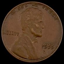 1955/1955 Double Die Wheat Cent UNCIRCULATED