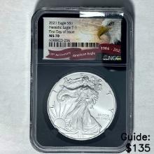 2021 Silver Eagle NGC MS 70