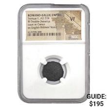 Romano-Gallic Tetricus II, AD 274 BI Dbl-Denarius