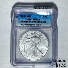 2021-(P) Silver Eagle ICG MS70