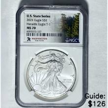 2021 Silver Eagle NGC MS 70