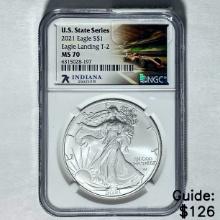 2021 Silver Eagle NGC MS 70