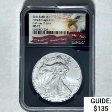 2021 Silver Eagle NGC MS 70