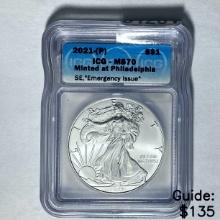 2021-(P) Silver Eagle ICG MS70