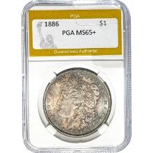 1886 Morgan Silver Dollar PGA MS65+