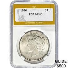 1926 Peace Dollar PGA MS65