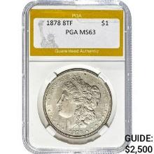 1878 8TF Morgan Dollar PGA MS63