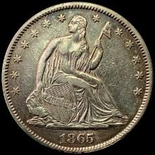 1865 Seated Liberty Half Dollar CLOSELY UNCIRCULATED