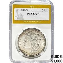 1889-S Morgan Dollar PGA MS61