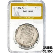 1894-O Morgan Silver Dollar PGA AU58