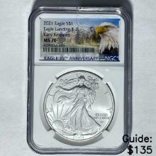 2021 Silver Eagle NGC MS 70