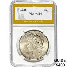 1926 Peace Dollar PGA MS64