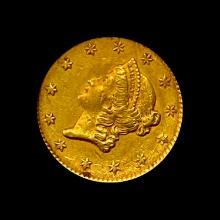 1853 Liberty Head Gold Dollar ABOUT UNCIRCULATED