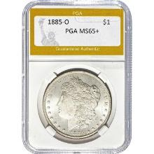 1885-O Morgan Silver Dollar PGA MS65+