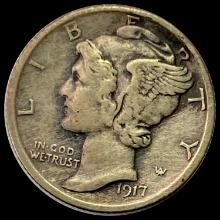 1917-S Mercury Dime LIGHTLY CIRCULATED