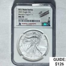 2021 Eagle $1 Silver NGC MS 70