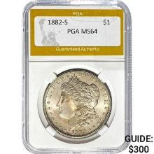 1882-S Morgan Silver Dollar PGA MS64