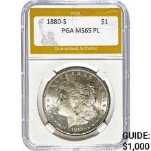 1880-S Morgan Dollar PGA MS65 PL