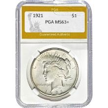 1921 Peace Dollar PGA MS63+