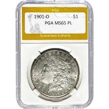 1901-O Morgan Silver Dollar PGA MS65 PL