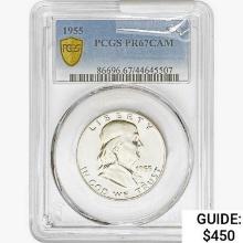 1955 Franklin Half Dollar PCGS PR67 CAM