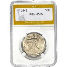 1946 Walking Liberty Half Dollar PGA MS6