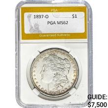 1897-O Morgan Dollar PGA MS62