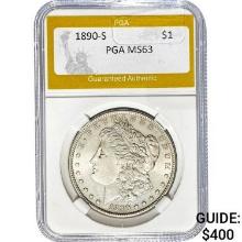 1890-S Morgan Dollar PGA MS63