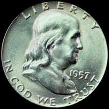 1957 Franklin Half Dollar GEM BU