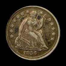 1856 Seated Liberty Half Dime NEARLY UNCIRCULATED
