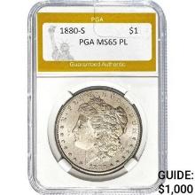 1880-S Morgan Dollar PGA MS65 PL