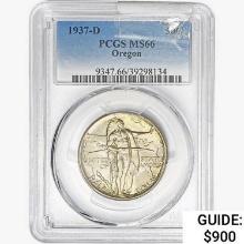 1937-D Oregon Trail Half Dollar PCGS MS66