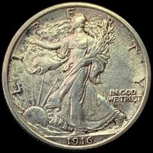 1916 Walking Liberty Half Dollar ABOUT UNCIRCULATED