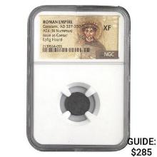 Roman Constans, AD 337-350 AE4 BI Nummus NGC